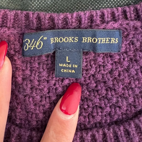 🔥Brooks Brothers Purple Cable Knit Women's Sweater🔥 - Picture 5 of 6